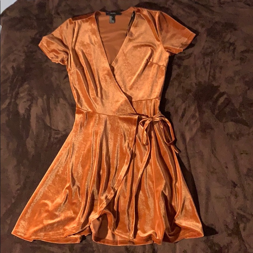 Forever 21 Velvet Wrap Dress